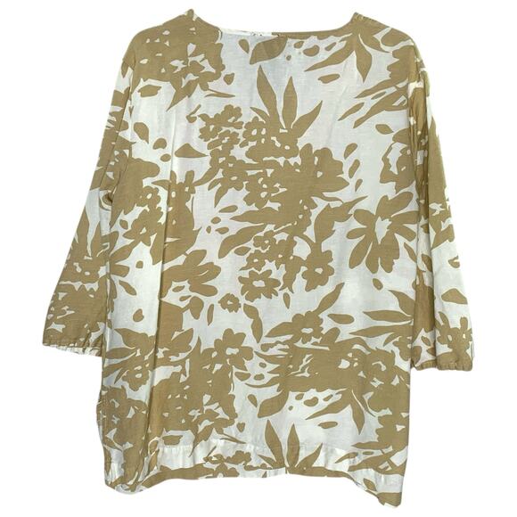 Premise XXL Linen Blouse Tunic Style Floral Crochet Breathable Travel - Picture 2 of 7